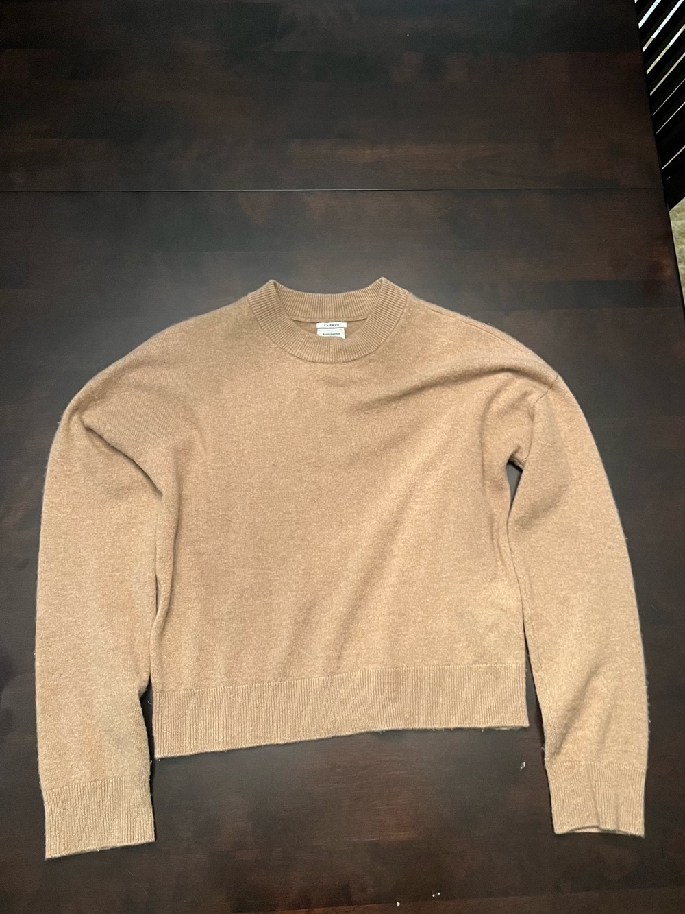 Abercrombie & Fitch Cashmere Crewneck Sweater in Camel Brown Size XS